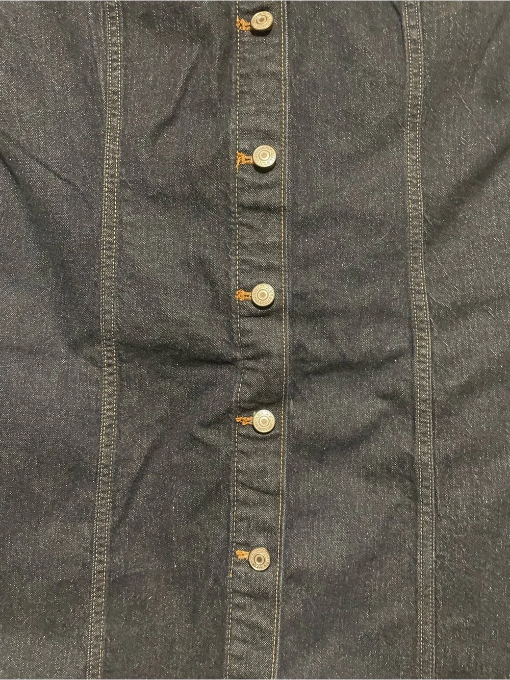 Abercrombie & Fitch Dark Blue Strapless Button-Front Denim Mini Dress new w\ tag
